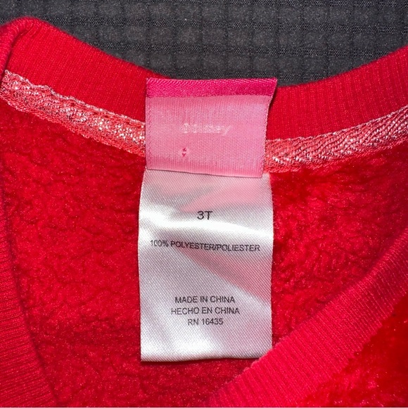 Disney Red Kids Sweatshirt with Sequin Bow - Picture 4 of 6
